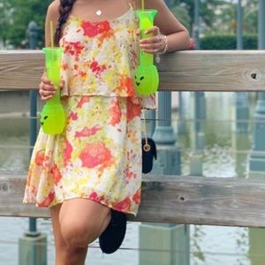 Yellow floral dress